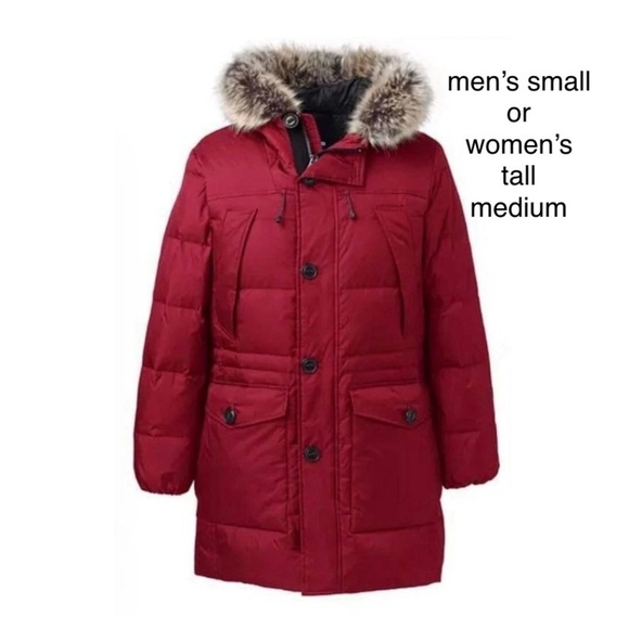 LANDSEND Rusk Down Winter Parka Men’s Small or Women’s Tall Medium Warmest Coat - Picture 1 of 4